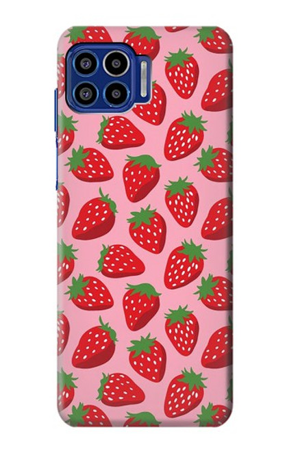 S3719 いちご柄 Strawberry Pattern Motorola One 5G バックケース、フリップケース・カバー