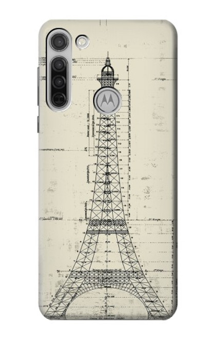 S3474 エッフェル建築図面 Eiffel Architectural Drawing Motorola Moto G8 バックケース、フリップケース・カバー