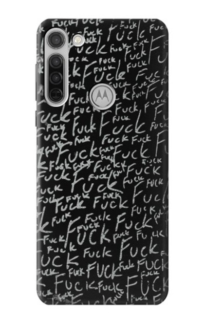 S3478 面白い言葉黒板 Funny Words Blackboard Motorola Moto G8 バックケース、フリップケース・カバー