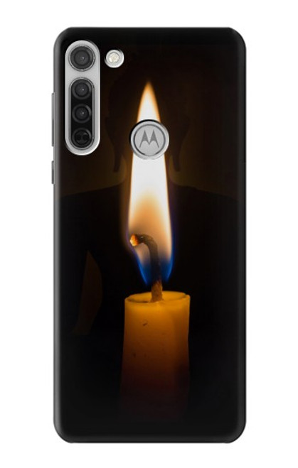 S3530 仏 Buddha Candle Burning Motorola Moto G8 バックケース、フリップケース・カバー