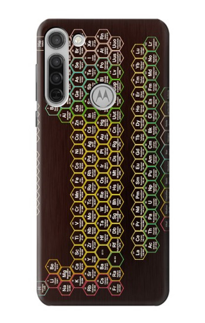 S3544 ネオンハニカム周期表 Neon Honeycomb Periodic Table Motorola Moto G8 バックケース、フリップケース・カバー
