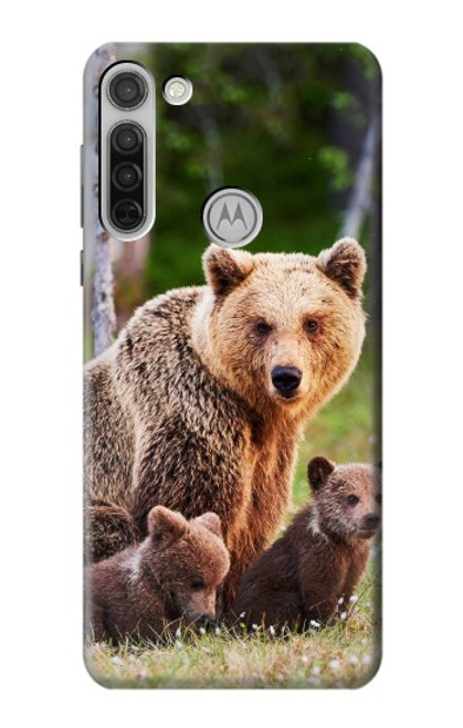 S3558 くまの家族 Bear Family Motorola Moto G8 バックケース、フリップケース・カバー