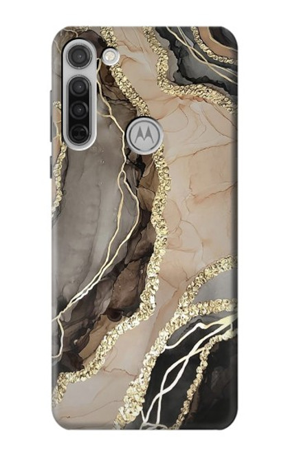 S3700 マーブルゴールドグラフィックプリント Marble Gold Graphic Printed Motorola Moto G8 バックケース、フリップケース・カバー