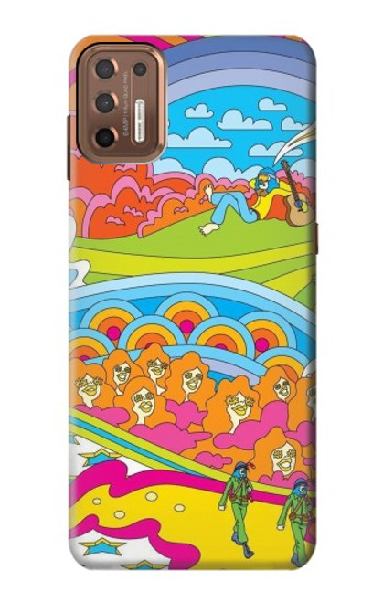 S3407 ヒッピーアート Hippie Art Motorola Moto G9 Plus バックケース、フリップケース・カバー