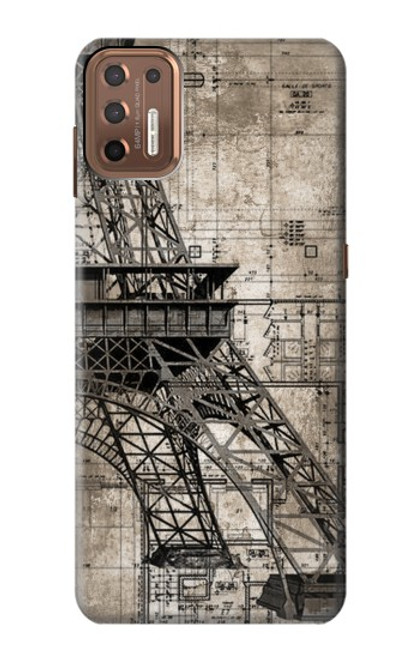 S3416 エッフェル塔の設計図 Eiffel Tower Blueprint Motorola Moto G9 Plus バックケース、フリップケース・カバー