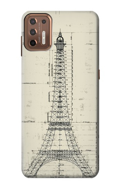 S3474 エッフェル建築図面 Eiffel Architectural Drawing Motorola Moto G9 Plus バックケース、フリップケース・カバー