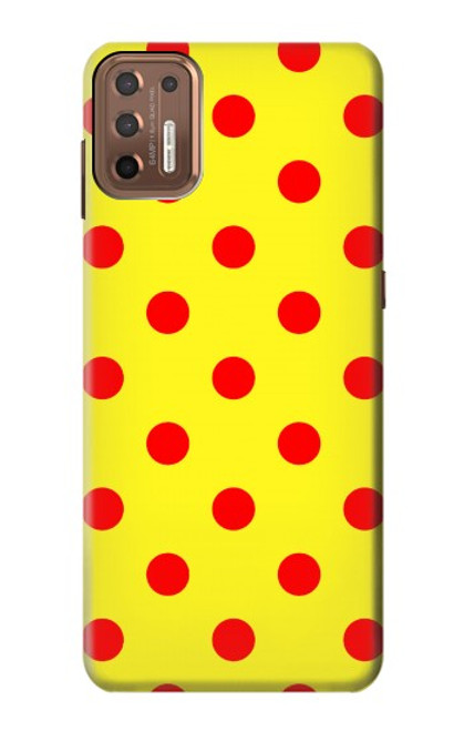 S3526 赤い水玉 Red Spot Polka Dot Motorola Moto G9 Plus バックケース、フリップケース・カバー