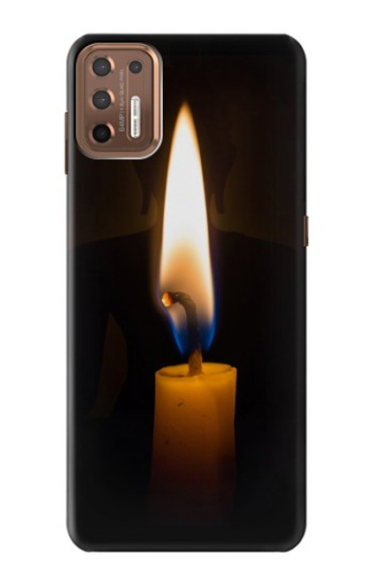 S3530 仏 Buddha Candle Burning Motorola Moto G9 Plus バックケース、フリップケース・カバー