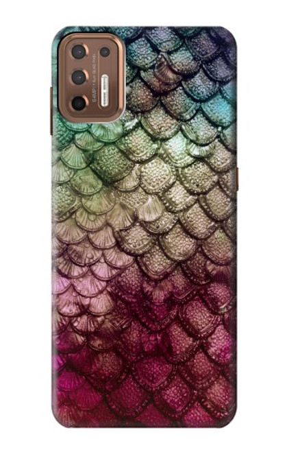 S3539 人魚の鱗 Mermaid Fish Scale Motorola Moto G9 Plus バックケース、フリップケース・カバー