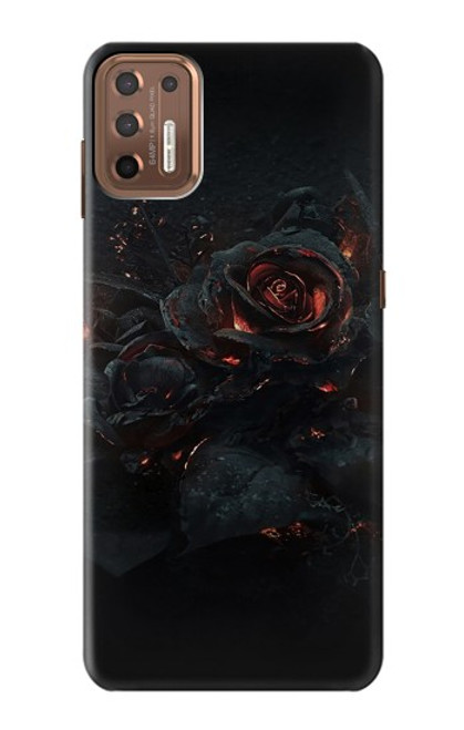 S3672 バーンドローズ Burned Rose Motorola Moto G9 Plus バックケース、フリップケース・カバー