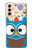 S2521 可愛いオタクフクロウ漫画 Cute Nerd Owl Cartoon Samsung Galaxy S21 5G バックケース、フリップケース・カバー