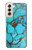 S2685 アクアターコイズ宝石グラフィックプリント Aqua Turquoise Gemstone Graphic Printed Samsung Galaxy S21 5G バックケース、フリップケース・カバー