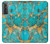 S2906 アクアターコイズ宝石グラフィックプリント Aqua Turquoise Stone Samsung Galaxy S21 5G バックケース、フリップケース・カバー