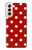 S2951 赤の水玉 Red Polka Dots Samsung Galaxy S21 5G バックケース、フリップケース・カバー