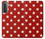S2951 赤の水玉 Red Polka Dots Samsung Galaxy S21 5G バックケース、フリップケース・カバー