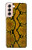 S3365 黄パイソンの皮膚 グラフィックプリント Yellow Python Skin Graphic Print Samsung Galaxy S21 5G バックケース、フリップケース・カバー