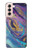S3676 カラフルな抽象的な大理石の石 Colorful Abstract Marble Stone Samsung Galaxy S21 5G バックケース、フリップケース・カバー