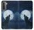 S3693 グリムホワイトウルフ満月 Grim White Wolf Full Moon Samsung Galaxy S21 5G バックケース、フリップケース・カバー