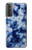 S3439 インディゴタイダイ Fabric Indigo Tie Dye Samsung Galaxy S21 Plus 5G, Galaxy S21+ 5G バックケース、フリップケース・カバー