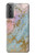 S3717 ローズゴールドブルーパステル大理石グラフィックプリント Rose Gold Blue Pastel Marble Graphic Printed Samsung Galaxy S21 Plus 5G, Galaxy S21+ 5G バックケース、フリップケース・カバー