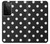 S2299 黒い水玉 Black Polka Dots Samsung Galaxy S21 Ultra 5G バックケース、フリップケース・カバー