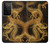 S2804 ゴールドドラゴンプリント Chinese Gold Dragon Printed Samsung Galaxy S21 Ultra 5G バックケース、フリップケース・カバー