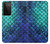 S3047 緑人魚のスケール Green Mermaid Fish Scale Samsung Galaxy S21 Ultra 5G バックケース、フリップケース・カバー