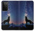 S3555 狼 Wolf Howling Million Star Samsung Galaxy S21 Ultra 5G バックケース、フリップケース・カバー