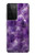 S3713 パープルクォーツアメジストグラフィックプリント Purple Quartz Amethyst Graphic Printed Samsung Galaxy S21 Ultra 5G バックケース、フリップケース・カバー