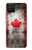 S2490 カナダメープルリーフ旗 Canada Maple Leaf Flag Texture Samsung Galaxy A12 バックケース、フリップケース・カバー