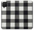 S2842 ブラックとホワイトバッファローチェック柄 Black and White Buffalo Check Pattern Samsung Galaxy A12 バックケース、フリップケース・カバー