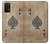 S2928 ヴィンテージスペードのエースカード Vintage Spades Ace Card Samsung Galaxy A32 5G バックケース、フリップケース・カバー