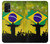 S2981 ブラジルサッカー Brazil Football Soccer Map Flag Samsung Galaxy A32 5G バックケース、フリップケース・カバー