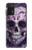 S3582 紫の頭蓋骨 Purple Sugar Skull Samsung Galaxy A32 5G バックケース、フリップケース・カバー