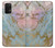 S3717 ローズゴールドブルーパステル大理石グラフィックプリント Rose Gold Blue Pastel Marble Graphic Printed Samsung Galaxy A32 5G バックケース、フリップケース・カバー