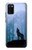 S0935 森の中の野生オオカミのハウリング Wolf Howling in Forest Samsung Galaxy A02s, Galaxy M02s バックケース、フリップケース・カバー