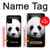 S1072 パンダ Panda Bear Samsung Galaxy A02s, Galaxy M02s バックケース、フリップケース・カバー