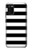 S1596 黒と白のストライプ Black and White Striped Samsung Galaxy A02s, Galaxy M02s バックケース、フリップケース・カバー