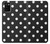 S2299 黒い水玉 Black Polka Dots Samsung Galaxy A02s, Galaxy M02s バックケース、フリップケース・カバー