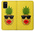 S2443 楽しい パイナップルサングラス 接吻 Funny Pineapple Sunglasses Kiss Samsung Galaxy A02s, Galaxy M02s バックケース、フリップケース・カバー