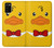 S2760 イエロー アヒル タキシード 漫画 Yellow Duck Tuxedo Cartoon Samsung Galaxy A02s, Galaxy M02s バックケース、フリップケース・カバー