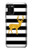 S2794 黒と白のストライプ 金の鹿 Black and White Striped Deer Gold Sparkles Samsung Galaxy A02s, Galaxy M02s バックケース、フリップケース・カバー