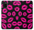 S2933 ピンクの唇のキス Pink Lips Kisses on Black Samsung Galaxy A02s, Galaxy M02s バックケース、フリップケース・カバー