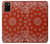 S3355 赤バンダナパターン Bandana Red Pattern Samsung Galaxy A02s, Galaxy M02s バックケース、フリップケース・カバー