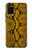 S3365 黄パイソンの皮膚 グラフィックプリント Yellow Python Skin Graphic Print Samsung Galaxy A02s, Galaxy M02s バックケース、フリップケース・カバー