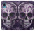S3582 紫の頭蓋骨 Purple Sugar Skull Samsung Galaxy A04, Galaxy A02, M02 バックケース、フリップケース・カバー