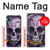 S3582 紫の頭蓋骨 Purple Sugar Skull Samsung Galaxy A04, Galaxy A02, M02 バックケース、フリップケース・カバー