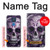 S3582 紫の頭蓋骨 Purple Sugar Skull Motorola Moto G Play (2021) バックケース、フリップケース・カバー