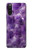 S3713 パープルクォーツアメジストグラフィックプリント Purple Quartz Amethyst Graphic Printed Sony Xperia 10 III バックケース、フリップケース・カバー