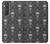 S2371 スカルヴィンテージモノクロのパターン Skull Vintage Monochrome Pattern Sony Xperia 1 III バックケース、フリップケース・カバー